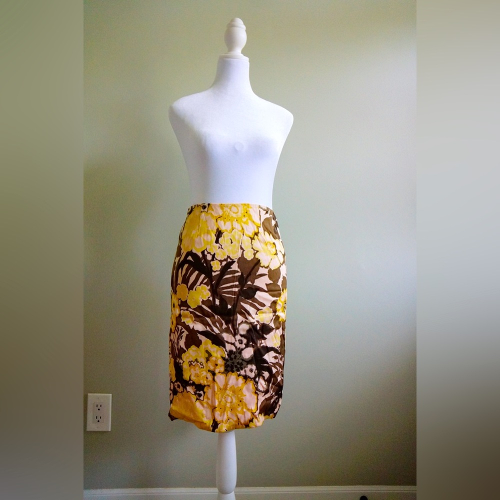 Rebecca Taylor floral silk skirt